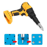 Electric Rivet Gun,3.2‑4.8mm Brushless Electric Cordless Rivet Tool with LED Light, Portable Rivet Gun for DCB206 DCB207 DCB208 Battery Yunir