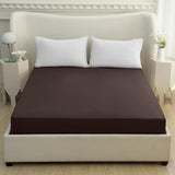 Mocassi King Fitted Sheet - Deep Pocket Cooling Sheets up to 16 inch - Hotel Luxury 1800 Premier - Softest Sheets - Wrinkle Resistant - 1 Single Bottom Fitted Sheet, King, Brown Mocassi