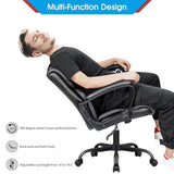 Furmax Mid Back Executive Office Chair Swivel Computer Task Chair with Armrests,Ergonomic Leather-Padded Desk Chair with Lumbar Support Furmax