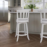 HILLSDALE Presque ISLE Wood Counter Height Swivel Stool White Hillsdale