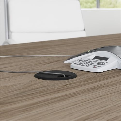 Pemberly Row 72W Boat Shaped Conference Table in Hickory - Engineered Wood Pemberly Row