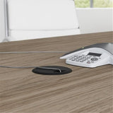 Pemberly Row 72W Boat Shaped Conference Table in Hickory - Engineered Wood Pemberly Row