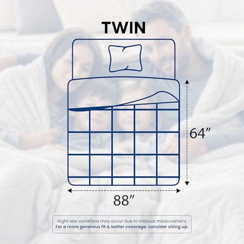 Utopia Bedding Comforters Twin Size, All Season Duvet Insert, Down Alternative Box Stitched Bed Comforter with Corner Tabs, Machine Washable (White) Utopia Bedding