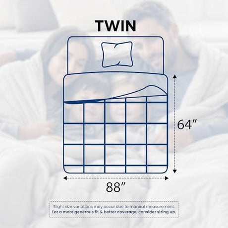 Utopia Bedding Comforters Twin Size, All Season Duvet Insert, Down Alternative Box Stitched Bed Comforter with Corner Tabs, Machine Washable (White) Utopia Bedding