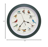 Mark Feldstein & Associates The Original Singing Bird Clock 25th Anniversary Edition, As Seen On TV (13 Inch, Matte Green) Mark Feldstein & Associates