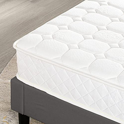 Best Price Mattress 8 Inch Tight-Top Pocket Spring-Mattress - Motion Isolation Individually Encased Pocket Springs, Comfort Foam-Top, CertiPUR-US Certified Foam, Queen, White