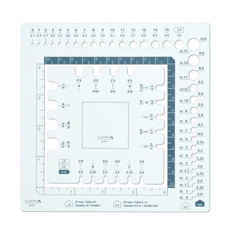Clover Swatch Ruler & Needle Gauge, White Clover