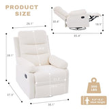 GAOHAPY Rocking Recliner Chair,Modern Swivel Glider Recliner Chair,Corduroy Fabric Upholstery Recliner,Manual Reclining Sofa Chair for Living Room,Office,Apartment (Beige)