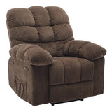 Garvee Manual Recliner Chair,Ergonomic Overstuffed Breathable Fabric Reclining Chair with Side Pockets,q235 Steel Frame Lazy Boy Recliner Single Sofa for Living Room Bedroom