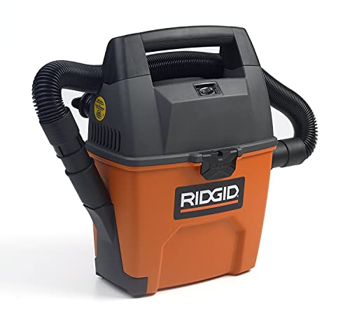 RIDGID Wet Dry Vacuums VAC3000 Portable Wet Dry Vacuum Cleaner for Car, Garage or In-Home Use, 3-Gallon, 3.5 Peak Horsepower Wet Dry Auto Vacuum Cleaner for Car RIDGID