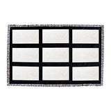 9-Panel Blank Sublimation Plush Velvet Blanket with Soft Edge Frills, DIY Velvet Blanket, Soft Sublimation Blanket, Black, 40 x 60'' Generic