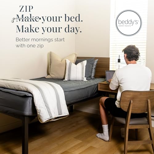 Beddy's All in One Bed in a Bag Zipper Bedding Set, Bottom Sheet, Cuddle Blanket, Comforter, Pillowcase(s) & Sham(s), Minky Interior Sheets with Comforter, Zip Bedding for Dorms, Bunks, Kids & Adults Beddy's