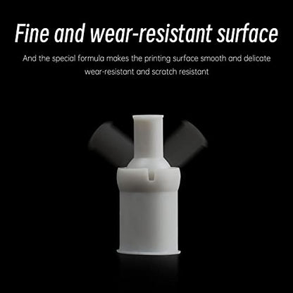 RESIONE Anti-Impact Resin, 3D Printer Resin with Impact-Resistant and Durable Nylon-Like Resins Which is Wear-Resistant and High-Precision for LCD/MSLA/DLP Prtiner (White-Grey, 500g)