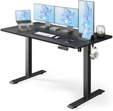 Marsail Electric Standing Desk, Adjustable Height Stand up Desk, 55 x 24 Inches Sit Stand Home Office Desk, Computer Desk, Black Marsail