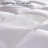 Pacific Coast Goose Feather Down Fiber Comforters King Size, Heavyweight Thickened Winter Duvet Insert, Ultra-Soft, Fluffy, Breathable, Hotel Luxury Bedding Comforters, 8 Tabs, 106"x90" Pacific Coast