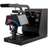 VEVOR Hat Heat Press with 4pcs Interchangeable Platens(6"x3"/6.7"x2.7"/6.7"x3.8"/8.1"x3.5"), Cap Heat Press for Stuctured Hats, Rigid Steel Frame No Stick Digital LCD Timer and Temperature Control VEVOR