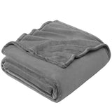 Hansleep Fleece Blanket Twin Size Grey, Soft Cozy Twin Blanket, Fuzzy Flannel Blanket for Bed, Sofa, Couch, Travel, Camping, 60 x 80 Inches Hansleep