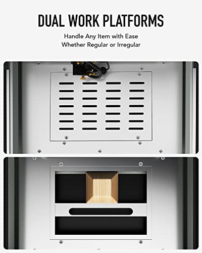 OMTech 40W CO2 Laser Engraver with LightBurn & Water Chiller, 8"x12" Desktop K40+ Laser Engraving Machine for Home Use, Laser Cutter with Adjustable Laser Head Air Assist Water Pump for Wood Glass OMTech