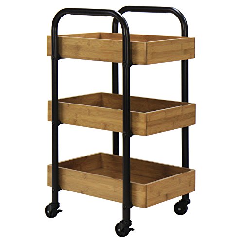 Oceanstar 3SC1675 Portable 3 Removable Trays Storage Cart - WoodArtSupply