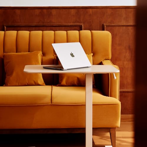 TopJob ANYDESK NEST Mobile Standing Desk, Portable with Hidden Wheels Non Folding, Sit Stand Desk, Computer Workstations, Home Use, Couch Side Table, Bedside Table, Kitchen Prep Table (Noir) TopJob