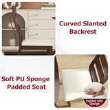 Tangkula Compact Dining Table Set for 2, Wooden Round Kitchen Table & 2 Chairs with Cushioned Seats, 3-Piece Dining Set for Small Spaces, Kitchen, Living Room Tangkula