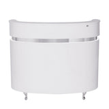 Dir Reception Desk, Receptionist Area Counter, Office Desk with LED Lights Star Ferry, White Dir