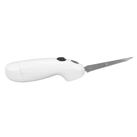 Cordless Electric Fillet Knife, Battery Powered Portable Electrical Food Cutter for Carving Steak, Pork, Chicken, and Bread, Removable Reciprocating Serrated Stainless Steel Blades Pyhodi