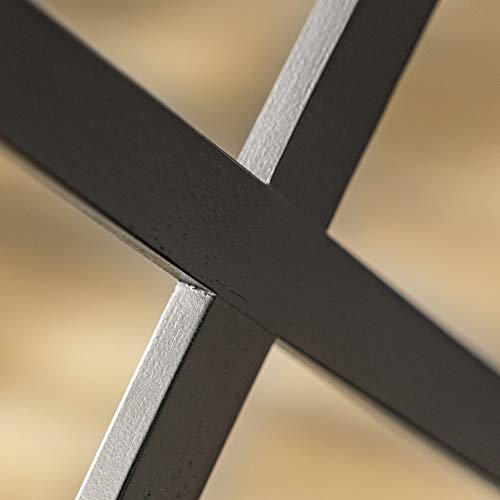 Walker Edison Modern Farmhouse Wood X-Back Armless Dining Chairs Kitchen, Set of 2, Black Walker Edison