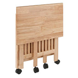 Winsome Mission 2-Shelf Wood Mobile Printer Stand, Brown (81628) Winsome