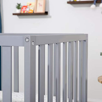 DaVinci Union 4-in-1 Convertible Crib in Grey, Greenguard Gold Certified - WoodArtSupply