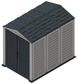 Duramax YardMate 5' x 8' Plus Plastic Garden Shed with Plastic Floor - Anthracite & Adobe - 15 Years Warranty DURAMAX