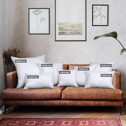 Utopia Bedding Throw Pillows (Set of 4, White) – 18 x 18 Inches Down Alternative Pillows for Bed, Sofa, and Couch - Fluffy Decorative Stuffer Pillow for Indoors & Outdoors Utopia Bedding