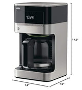 Braun BrewSense 12 cup Drip Coffee Maker, Black, KF7150BK Braun