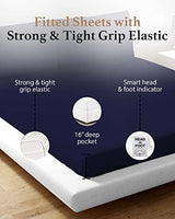 Good Sleep Bedding Twin XL Fitted Sheet - Single Fitted Sheet, 800 Thread Count, Egyptian Cotton Extra Long Twin, 16 Inch Deep Pocket, Soft & Breathable Dorm Sheets - Navy Blue Good Sleep Bedding