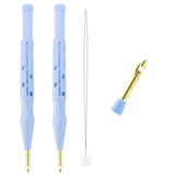2 Pack Adjustable Embroidery Punch Needle Pen Tool, Felting Threader Needle for Embroidery Rug DIY Handmade Art Crafts Stitching Applique Embellishment WYBG