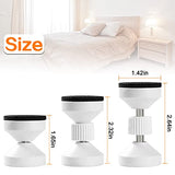 cosbur 4 Pack Adjustable Threaded Headboard Stoppers, Bed Frame Anti-Shake Tools, Headboard Bumper, Bedside Headboards Prevent Loosening Anti-Shake Fixer, Bed Accessories(1.8-2.5in)(White) cosbur