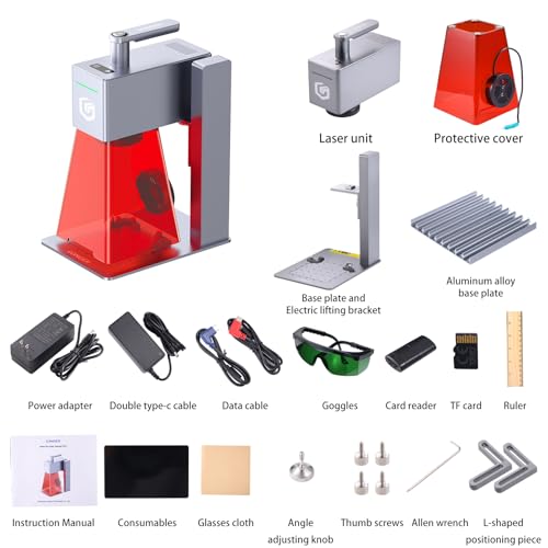 Longer Nano Pro 12000mW Desktop Laser Engraver, 0.05mm Precision 5000mm/s Engraving Speed, 3.3K Resolution, Laser Cutter and Engraver for Wood, Metal, Acrylic, Leather, Ceramics 100x100mm Work Area Longer