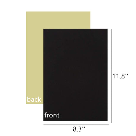 Mesheshe 10PCS Peel and Stick Black Felt for DIY Arts and Crafts, Self-Adhesive Fabric Liners for Drawers and Boxes, A4 Size (8.3" x 11.8") Mesheshe