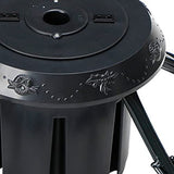 Home Heritage Artificial Christmas Tree Base Rotating Metal Stand for 1 to 1 3/4 Inch Diameter Artificial Christmas Tree Poles, 22 Inch, Black Home Heritage