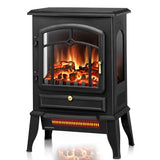 ZAFRO Freestanding Electric Fireplace Stove, Small Electric Fireplace Heater with Thermostat Control, 3D Realistic Flame,1000W/1500W & Overheating Protection, 22.28 inch ZAFRO