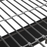 Novogratz Maxwell Grey/Black Metal Full Loft Bed with Integrated Desk & Shelves Novogratz