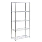 Honey-Can-Do 5-Tier Adjustable Shelving Unit, Chrome SHF-09685 Chrome, 1750lbs (350-lb Weight Capacity Per Shelf) Honey-Can-Do