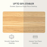 FLEXISPOT EN2 Whole-Piece Standing Desk with Clamp Power Strip, 48 x 24 Electric Stand Up Height Adjustable Desk with Cable Management (White Frame + 48" Maple Top) FLEXISPOT