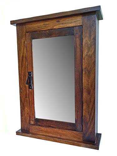 Dijkoo ZyduzscAT NUOTIRUIS Primitive Mission Medicine Cabinet/Surface Mount/Distressed Medium Finish/Solid Wood & Handmade C D&E Wood Craft Cabinets