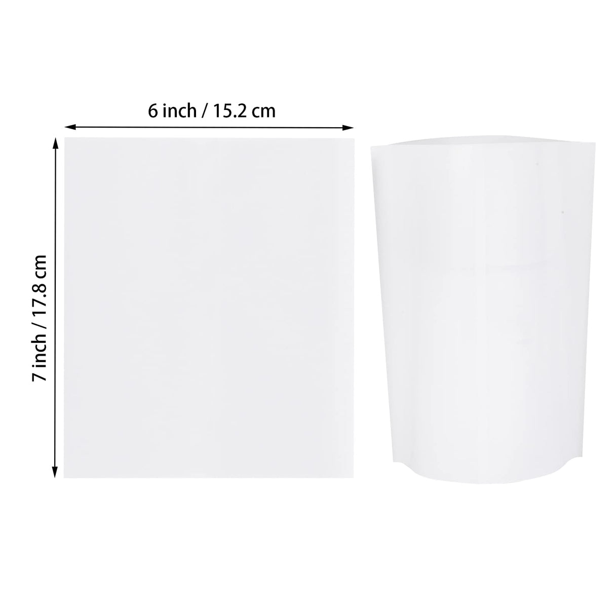 OLONTRIC 6 x 7 Inch White Sublimation Shrink Wrap Sleeve for 12 OZ Sublimation Wine Tumbler and Other Sublimation Blanks, Heat Transfer Shrink Wrap Sleeve for Print by Oven, 50 Pcs Shrink Wrap Film OLONTRIC
