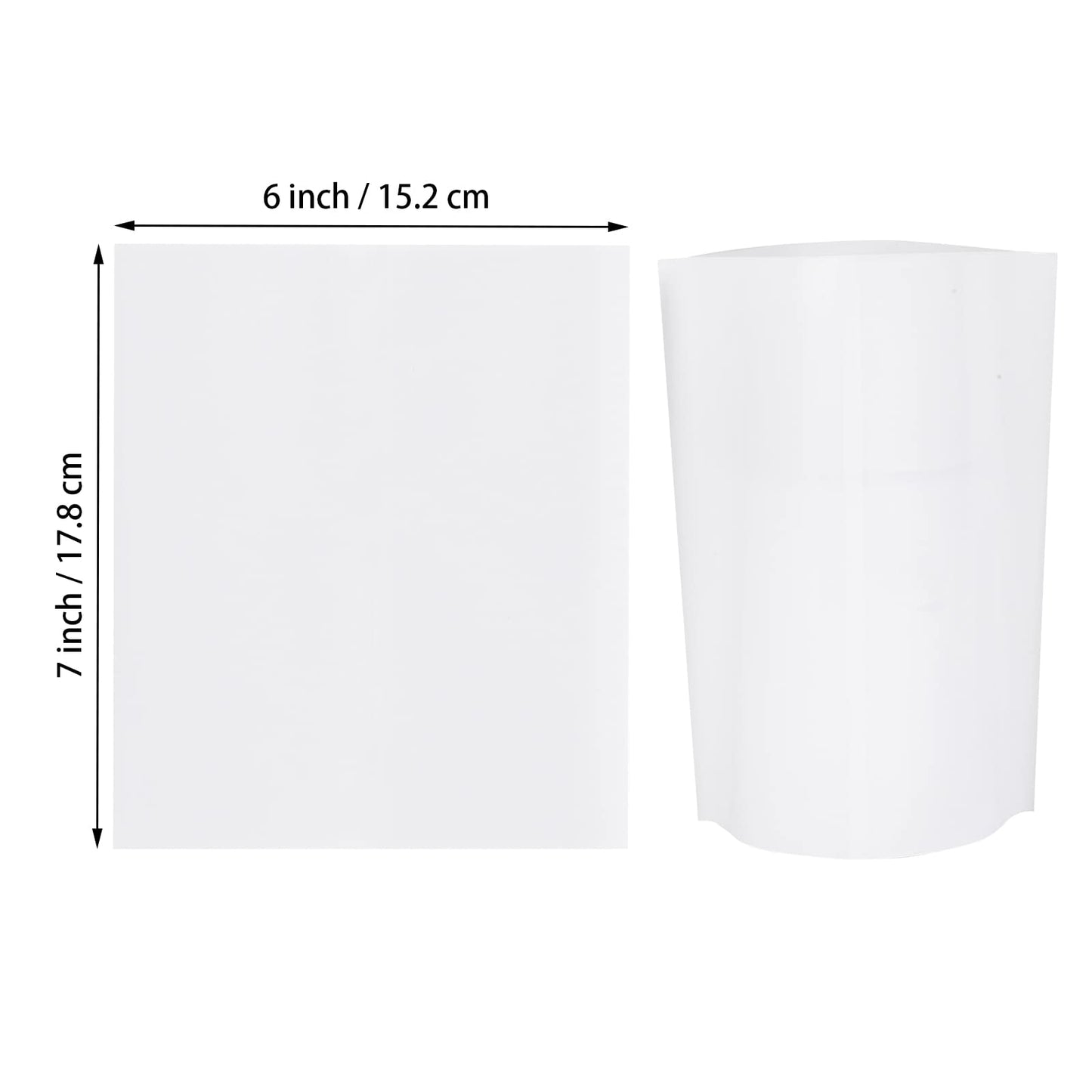 OLONTRIC 6 x 7 Inch White Sublimation Shrink Wrap Sleeve for 12 OZ Sublimation Wine Tumbler and Other Sublimation Blanks, Heat Transfer Shrink Wrap Sleeve for Print by Oven, 50 Pcs Shrink Wrap Film