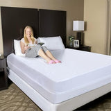 Zippered Mattress Encasement, Full Size Waterproof Mattress Protector, Breathable & Noiseless Absorbent 6-Sided Mattress Cover Cotton Passion