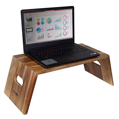 Victor DC075 High Rise Foldable Acacia Wood Laptop Stand Victor