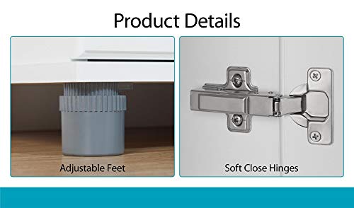 SystemBuild Evolution Kendall 16" Utility Storage Cabinet, Black SystemBuild