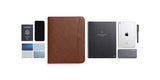 Forevermore Portfolios Portfolio Organizer - 3 Ring Binder with Notepad - 1.5 Inch Rings - Zippered Storage Pockets for Papers, Travel Documents, Presentation Folder, Cards, Passport, Tickets - Brown Forevermore Portfolios